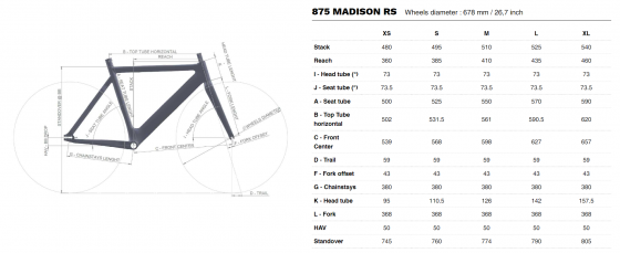 Look Madison RS 875 Track size M