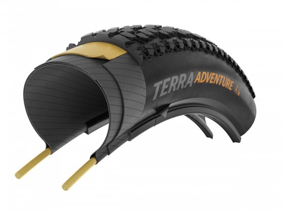 Покришка Continental Terra Adventure 700x50C TR чорно-коричнева